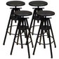 Height Adjustable Metal Barstools Industrial Style Backless Counter Stools Black Iron Set of 4 Clearhalo 'Bar Furniture' 'Bar Stools' 'bar_stools' 'furniture_bar_stools' 'Kitchen & Dining Furniture' 'kitchen&dining_furn' 'kitchen' 'kitchen_furn' Furniture' 4182696