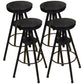 Height Adjustable Metal Barstools Industrial Style Backless Counter Stools Black Solid Wood Set of 4 Clearhalo 'Bar Furniture' 'Bar Stools' 'bar_stools' 'furniture_bar_stools' 'Kitchen & Dining Furniture' 'kitchen&dining_furn' 'kitchen' 'kitchen_furn' Furniture' 4182702