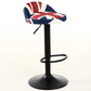 Industrial Metal Adjustable Swivel Barstool with Cushion 32" Height Bar Stool 1 Piece Black-Red Clearhalo 'Bar Furniture' 'Bar Stools' 'bar_stools' 'furniture_bar_stools' 'Kitchen & Dining Furniture' 'kitchen&dining_furn' 'kitchen' 'kitchen_furn' Furniture' 4182713