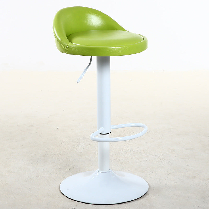 Industrial Metal Adjustable Swivel Barstool with Cushion 32" Height Bar Stool 1 Piece Green Clearhalo 'Bar Furniture' 'Bar Stools' 'bar_stools' 'furniture_bar_stools' 'Kitchen & Dining Furniture' 'kitchen&dining_furn' 'kitchen' 'kitchen_furn' Furniture' 4182715
