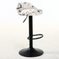 Industrial Metal Adjustable Swivel Barstool with Cushion 32" Height Bar Stool 1 Piece Black-White Clearhalo 'Bar Furniture' 'Bar Stools' 'bar_stools' 'furniture_bar_stools' 'Kitchen & Dining Furniture' 'kitchen&dining_furn' 'kitchen' 'kitchen_furn' Furniture' 4182721
