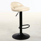Industrial Metal Adjustable Swivel Barstool with Cushion 32" Height Bar Stool 1 Piece Light Beige Clearhalo 'Bar Furniture' 'Bar Stools' 'bar_stools' 'furniture_bar_stools' 'Kitchen & Dining Furniture' 'kitchen&dining_furn' 'kitchen' 'kitchen_furn' Furniture' 4182728