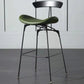 Leather Contoured Seat Barstool Industrial Metal Counter Stool with Backrest 1 Piece Green Clearhalo 'Bar Furniture' 'Bar Stools' 'bar_stools' 'furniture_bar_stools' 'Kitchen & Dining Furniture' 'kitchen&dining_furn' 'kitchen' 'kitchen_furn' Furniture' 4182732
