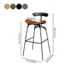 Leather Contoured Seat Barstool Industrial Metal Counter Stool with Backrest 1 Piece Clearhalo 'Bar Furniture' 'Bar Stools' 'bar_stools' 'furniture_bar_stools' 'Kitchen & Dining Furniture' 'kitchen&dining_furn' 'kitchen' 'kitchen_furn' Furniture' 4182745