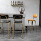 Industrial Leather Distressed Quilted Barstool Indoor Tall Stool with Rectangle Seat Clearhalo 'Bar Furniture' 'Bar Stools' 'bar_stools' 'furniture_bar_stools' 'Kitchen & Dining Furniture' 'kitchen&dining_furn' 'kitchen' 'kitchen_furn' Furniture' 4182750
