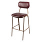 Industrial Leather Distressed Quilted Barstool Indoor Tall Stool with Rectangle Seat Red 1 Piece Bar Stool(30"H) Clearhalo 'Bar Furniture' 'Bar Stools' 'bar_stools' 'furniture_bar_stools' 'Kitchen & Dining Furniture' 'kitchen&dining_furn' 'kitchen' 'kitchen_furn' Furniture' 4182758