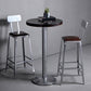 Armless Indoor Barstool Industrial Leather Counter Stool Brushed Silver Clearhalo 'Bar Furniture' 'Bar Stools' 'bar_stools' 'furniture_bar_stools' 'Kitchen & Dining Furniture' 'kitchen&dining_furn' 'kitchen' 'kitchen_furn' Furniture' 4182784