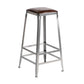 Armless Indoor Barstool Industrial Leather Counter Stool Brushed Silver 1 Piece Backless Bar Stool(30"H) Clearhalo 'Bar Furniture' 'Bar Stools' 'bar_stools' 'furniture_bar_stools' 'Kitchen & Dining Furniture' 'kitchen&dining_furn' 'kitchen' 'kitchen_furn' Furniture' 4182793