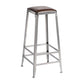 Armless Indoor Barstool Industrial Leather Counter Stool Brushed Silver 1 Piece Backless Bar Stool(31"H) Clearhalo 'Bar Furniture' 'Bar Stools' 'bar_stools' 'furniture_bar_stools' 'Kitchen & Dining Furniture' 'kitchen&dining_furn' 'kitchen' 'kitchen_furn' Furniture' 4182798
