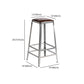 Armless Indoor Barstool Industrial Leather Counter Stool Brushed Silver Clearhalo 'Bar Furniture' 'Bar Stools' 'bar_stools' 'furniture_bar_stools' 'Kitchen & Dining Furniture' 'kitchen&dining_furn' 'kitchen' 'kitchen_furn' Furniture' 4182815