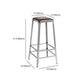 Armless Indoor Barstool Industrial Leather Counter Stool Brushed Silver Clearhalo 'Bar Furniture' 'Bar Stools' 'bar_stools' 'furniture_bar_stools' 'Kitchen & Dining Furniture' 'kitchen&dining_furn' 'kitchen' 'kitchen_furn' Furniture' 4182816