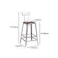 Armless Indoor Barstool Industrial Leather Counter Stool Brushed Silver Clearhalo 'Bar Furniture' 'Bar Stools' 'bar_stools' 'furniture_bar_stools' 'Kitchen & Dining Furniture' 'kitchen&dining_furn' 'kitchen' 'kitchen_furn' Furniture' 4182818