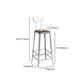 Armless Indoor Barstool Industrial Leather Counter Stool Brushed Silver Clearhalo 'Bar Furniture' 'Bar Stools' 'bar_stools' 'furniture_bar_stools' 'Kitchen & Dining Furniture' 'kitchen&dining_furn' 'kitchen' 'kitchen_furn' Furniture' 4182820