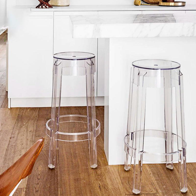 Nordic Style 30-inch Barstool Transparent Plastic Bar Stool for Dinning Room Clearhalo 'Bar Furniture' 'Bar Stools' 'bar_stools' 'furniture_bar_stools' 'Kitchen & Dining Furniture' 'kitchen&dining_furn' 'kitchen' 'kitchen_furn' Furniture' 4182821