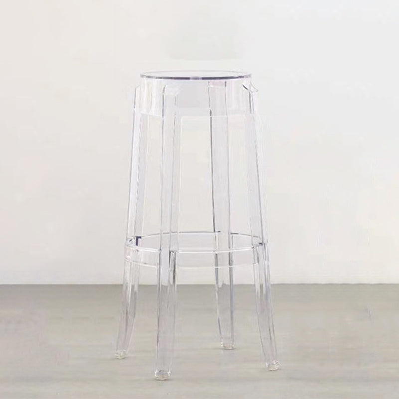 Nordic Style 30-inch Barstool Transparent Plastic Bar Stool for Dinning Room Clear 1 Piece Clearhalo 'Bar Furniture' 'Bar Stools' 'bar_stools' 'furniture_bar_stools' 'Kitchen & Dining Furniture' 'kitchen&dining_furn' 'kitchen' 'kitchen_furn' Furniture' 4182822