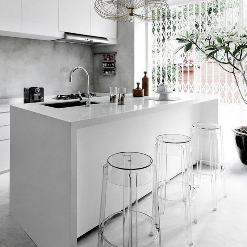 Nordic Style 30-inch Barstool Transparent Plastic Bar Stool for Dinning Room Clearhalo 'Bar Furniture' 'Bar Stools' 'bar_stools' 'furniture_bar_stools' 'Kitchen & Dining Furniture' 'kitchen&dining_furn' 'kitchen' 'kitchen_furn' Furniture' 4182827