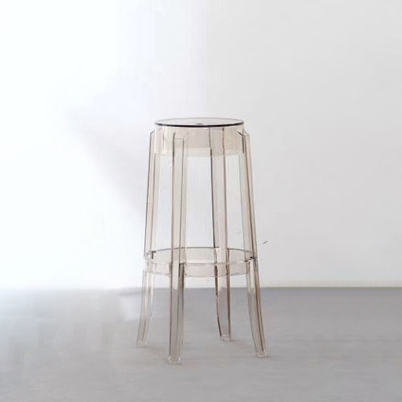 Nordic Style 30-inch Barstool Transparent Plastic Bar Stool for Dinning Room Amber 1 Piece Clearhalo 'Bar Furniture' 'Bar Stools' 'bar_stools' 'furniture_bar_stools' 'Kitchen & Dining Furniture' 'kitchen&dining_furn' 'kitchen' 'kitchen_furn' Furniture' 4182828