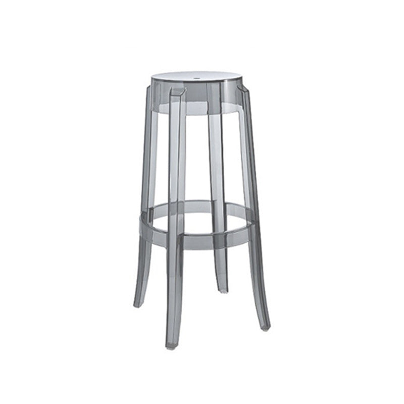 Nordic Style 30-inch Barstool Transparent Plastic Bar Stool for Dinning Room Smoke Gray 1 Piece Clearhalo 'Bar Furniture' 'Bar Stools' 'bar_stools' 'furniture_bar_stools' 'Kitchen & Dining Furniture' 'kitchen&dining_furn' 'kitchen' 'kitchen_furn' Furniture' 4182834