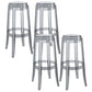 Nordic Style 30-inch Barstool Transparent Plastic Bar Stool for Dinning Room Smoke Gray Set of 4 Clearhalo 'Bar Furniture' 'Bar Stools' 'bar_stools' 'furniture_bar_stools' 'Kitchen & Dining Furniture' 'kitchen&dining_furn' 'kitchen' 'kitchen_furn' Furniture' 4182837