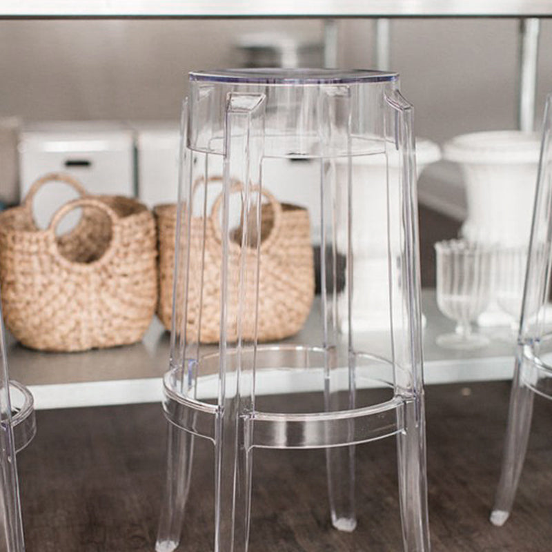 Nordic Style 30-inch Barstool Transparent Plastic Bar Stool for Dinning Room Clearhalo 'Bar Furniture' 'Bar Stools' 'bar_stools' 'furniture_bar_stools' 'Kitchen & Dining Furniture' 'kitchen&dining_furn' 'kitchen' 'kitchen_furn' Furniture' 4182838
