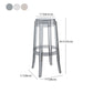 Nordic Style 30-inch Barstool Transparent Plastic Bar Stool for Dinning Room Clearhalo 'Bar Furniture' 'Bar Stools' 'bar_stools' 'furniture_bar_stools' 'Kitchen & Dining Furniture' 'kitchen&dining_furn' 'kitchen' 'kitchen_furn' Furniture' 4182842