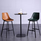 Modern Leather Seats Barstool Metal 4 Legs Base Bar Stool for Living Room Clearhalo 'Bar Furniture' 'Bar Stools' 'bar_stools' 'furniture_bar_stools' 'Kitchen & Dining Furniture' 'kitchen&dining_furn' 'kitchen' 'kitchen_furn' Furniture' 4182850