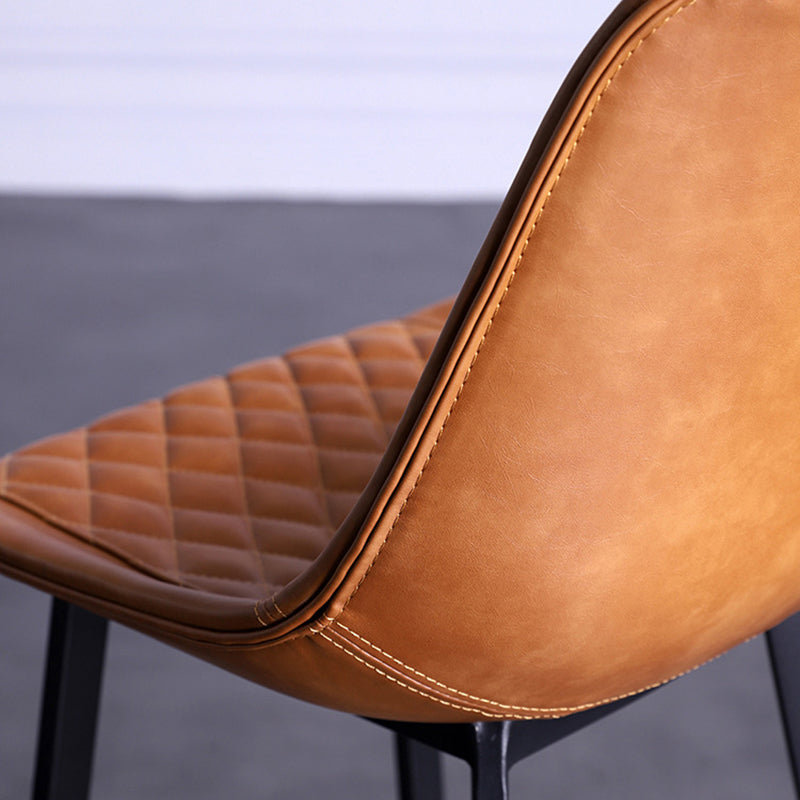 Modern Leather Seats Barstool Metal 4 Legs Base Bar Stool for Living Room Clearhalo 'Bar Furniture' 'Bar Stools' 'bar_stools' 'furniture_bar_stools' 'Kitchen & Dining Furniture' 'kitchen&dining_furn' 'kitchen' 'kitchen_furn' Furniture' 4182854