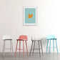 Nordic Style Plastic Barstool Colorful 4 Legs Bar Stool for Living Room Clearhalo 'Bar Furniture' 'Bar Stools' 'bar_stools' 'furniture_bar_stools' 'Kitchen & Dining Furniture' 'kitchen&dining_furn' 'kitchen' 'kitchen_furn' Furniture' 4182861