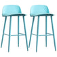 Nordic Style Plastic Barstool Colorful 4 Legs Bar Stool for Living Room Blue Set of 2 Clearhalo 'Bar Furniture' 'Bar Stools' 'bar_stools' 'furniture_bar_stools' 'Kitchen & Dining Furniture' 'kitchen&dining_furn' 'kitchen' 'kitchen_furn' Furniture' 4182862