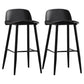 Nordic Style Plastic Barstool Colorful 4 Legs Bar Stool for Living Room Black Set of 2 Clearhalo 'Bar Furniture' 'Bar Stools' 'bar_stools' 'furniture_bar_stools' 'Kitchen & Dining Furniture' 'kitchen&dining_furn' 'kitchen' 'kitchen_furn' Furniture' 4182865