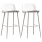Nordic Style Plastic Barstool Colorful 4 Legs Bar Stool for Living Room White Set of 2 Clearhalo 'Bar Furniture' 'Bar Stools' 'bar_stools' 'furniture_bar_stools' 'Kitchen & Dining Furniture' 'kitchen&dining_furn' 'kitchen' 'kitchen_furn' Furniture' 4182872