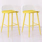 Nordic Style Plastic Barstool Colorful 4 Legs Bar Stool for Living Room Beige-Clear Set of 2 Clearhalo 'Bar Furniture' 'Bar Stools' 'bar_stools' 'furniture_bar_stools' 'Kitchen & Dining Furniture' 'kitchen&dining_furn' 'kitchen' 'kitchen_furn' Furniture' 4182875