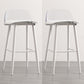 Nordic Style Plastic Barstool Colorful 4 Legs Bar Stool for Living Room White-Clear Set of 2 Clearhalo 'Bar Furniture' 'Bar Stools' 'bar_stools' 'furniture_bar_stools' 'Kitchen & Dining Furniture' 'kitchen&dining_furn' 'kitchen' 'kitchen_furn' Furniture' 4182876