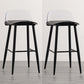 Nordic Style Plastic Barstool Colorful 4 Legs Bar Stool for Living Room Black Clear Set of 2 Clearhalo 'Bar Furniture' 'Bar Stools' 'bar_stools' 'furniture_bar_stools' 'Kitchen & Dining Furniture' 'kitchen&dining_furn' 'kitchen' 'kitchen_furn' Furniture' 4182879