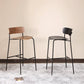 Low Back Metal Indoor Barstool Industrial Black Tall Stool with Wood Seat 1 Piece Clearhalo 'Bar Furniture' 'Bar Stools' 'bar_stools' 'furniture_bar_stools' 'Kitchen & Dining Furniture' 'kitchen&dining_furn' 'kitchen' 'kitchen_furn' Furniture' 4182881