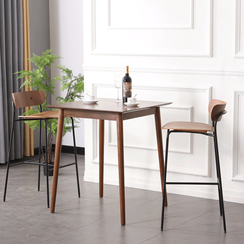 Low Back Metal Indoor Barstool Industrial Black Tall Stool with Wood Seat 1 Piece Clearhalo 'Bar Furniture' 'Bar Stools' 'bar_stools' 'furniture_bar_stools' 'Kitchen & Dining Furniture' 'kitchen&dining_furn' 'kitchen' 'kitchen_furn' Furniture' 4182886