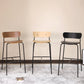 Low Back Metal Indoor Barstool Industrial Black Tall Stool with Wood Seat 1 Piece Clearhalo 'Bar Furniture' 'Bar Stools' 'bar_stools' 'furniture_bar_stools' 'Kitchen & Dining Furniture' 'kitchen&dining_furn' 'kitchen' 'kitchen_furn' Furniture' 4182887