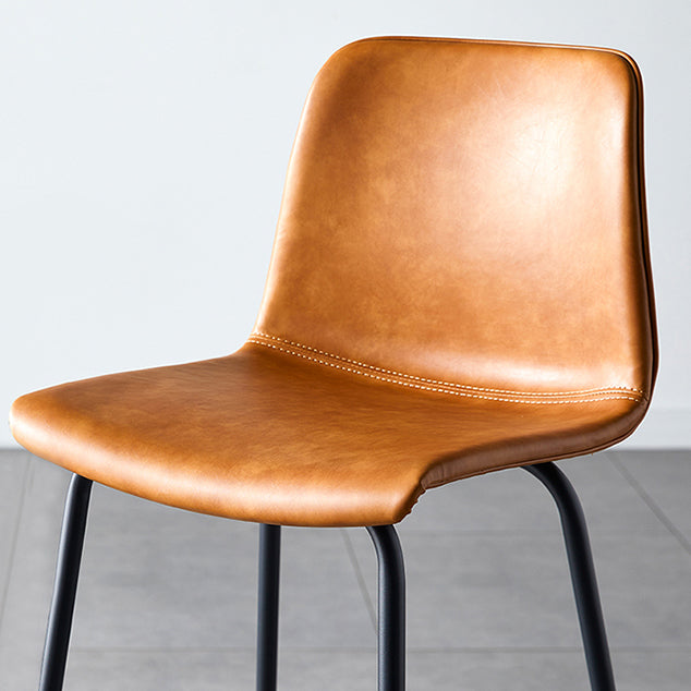 Industrial Upholstered Distressed Quilted Barstool Indoor Tall Stool with Bucket Seat Clearhalo 'Bar Furniture' 'Bar Stools' 'bar_stools' 'furniture_bar_stools' 'Kitchen & Dining Furniture' 'kitchen&dining_furn' 'kitchen' 'kitchen_furn' Furniture' 4182904