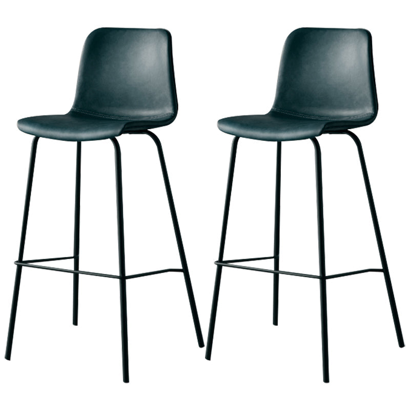 Industrial Upholstered Distressed Quilted Barstool Indoor Tall Stool with Bucket Seat Green Set of 2 Clearhalo 'Bar Furniture' 'Bar Stools' 'bar_stools' 'furniture_bar_stools' 'Kitchen & Dining Furniture' 'kitchen&dining_furn' 'kitchen' 'kitchen_furn' Furniture' 4182906