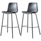 Industrial Upholstered Distressed Quilted Barstool Indoor Tall Stool with Bucket Seat Grey Set of 2 Clearhalo 'Bar Furniture' 'Bar Stools' 'bar_stools' 'furniture_bar_stools' 'Kitchen & Dining Furniture' 'kitchen&dining_furn' 'kitchen' 'kitchen_furn' Furniture' 4182908