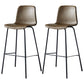 Industrial Upholstered Distressed Quilted Barstool Indoor Tall Stool with Bucket Seat Coffee Set of 2 Clearhalo 'Bar Furniture' 'Bar Stools' 'bar_stools' 'furniture_bar_stools' 'Kitchen & Dining Furniture' 'kitchen&dining_furn' 'kitchen' 'kitchen_furn' Furniture' 4182911
