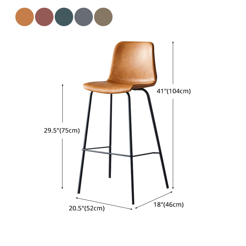 Industrial Upholstered Distressed Quilted Barstool Indoor Tall Stool with Bucket Seat Clearhalo 'Bar Furniture' 'Bar Stools' 'bar_stools' 'furniture_bar_stools' 'Kitchen & Dining Furniture' 'kitchen&dining_furn' 'kitchen' 'kitchen_furn' Furniture' 4182919