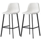 Nordic Style Leather Upholstered Barstool 4 Legs Bar Stool for Dining Room White Black Set of 2 Clearhalo 'Bar Furniture' 'Bar Stools' 'bar_stools' 'furniture_bar_stools' 'Kitchen & Dining Furniture' 'kitchen&dining_furn' 'kitchen' 'kitchen_furn' Furniture' 4182924