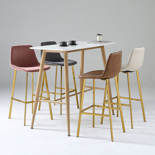 Nordic Style Leather Upholstered Barstool 4 Legs Bar Stool for Dining Room Clearhalo 'Bar Furniture' 'Bar Stools' 'bar_stools' 'furniture_bar_stools' 'Kitchen & Dining Furniture' 'kitchen&dining_furn' 'kitchen' 'kitchen_furn' Furniture' 4182926