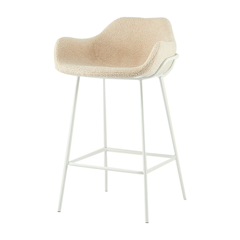 1Pcs Industrial Style Counter Stool Iron Upholstered Bristol Bar Stool with Bucket Seat Khaki Clearhalo 'Bar Furniture' 'Bar Stools' 'bar_stools' 'furniture_bar_stools' 'Kitchen & Dining Furniture' 'kitchen&dining_furn' 'kitchen' 'kitchen_furn' Furniture' 4182943