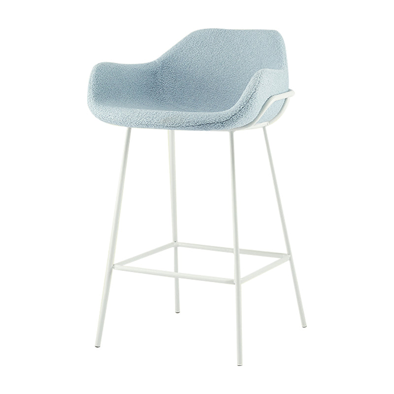 1Pcs Industrial Style Counter Stool Iron Upholstered Bristol Bar Stool with Bucket Seat Blue Clearhalo 'Bar Furniture' 'Bar Stools' 'bar_stools' 'furniture_bar_stools' 'Kitchen & Dining Furniture' 'kitchen&dining_furn' 'kitchen' 'kitchen_furn' Furniture' 4182946