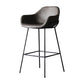1Pcs Industrial Style Counter Stool Iron Upholstered Bristol Bar Stool with Bucket Seat Grey Clearhalo 'Bar Furniture' 'Bar Stools' 'bar_stools' 'furniture_bar_stools' 'Kitchen & Dining Furniture' 'kitchen&dining_furn' 'kitchen' 'kitchen_furn' Furniture' 4182948