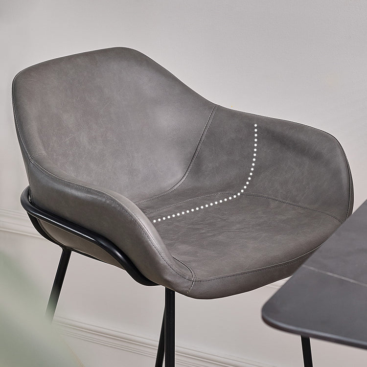 1Pcs Industrial Style Counter Stool Iron Upholstered Bristol Bar Stool with Bucket Seat Clearhalo 'Bar Furniture' 'Bar Stools' 'bar_stools' 'furniture_bar_stools' 'Kitchen & Dining Furniture' 'kitchen&dining_furn' 'kitchen' 'kitchen_furn' Furniture' 4182951