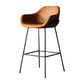 1Pcs Industrial Style Counter Stool Iron Upholstered Bristol Bar Stool with Bucket Seat Brown Clearhalo 'Bar Furniture' 'Bar Stools' 'bar_stools' 'furniture_bar_stools' 'Kitchen & Dining Furniture' 'kitchen&dining_furn' 'kitchen' 'kitchen_furn' Furniture' 4182952