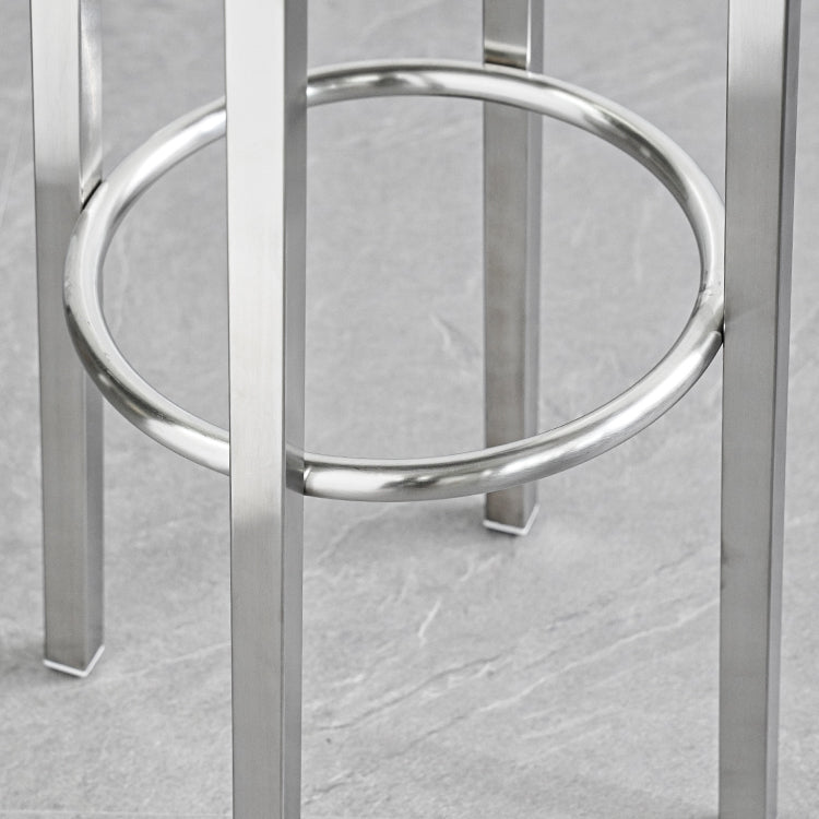 Glossy Backless Barstool Brushed Stainless Steel Industrial Indoor Tall Stool 1 Piece Clearhalo 'Bar Furniture' 'Bar Stools' 'bar_stools' 'furn' 'furn_bar_stools' 'furniture_bar_stools' 'Kitchen & Dining Furniture' 'kitchen&dining_furn' 'kitchen' 'kitchen_furn' Furniture' 4182969